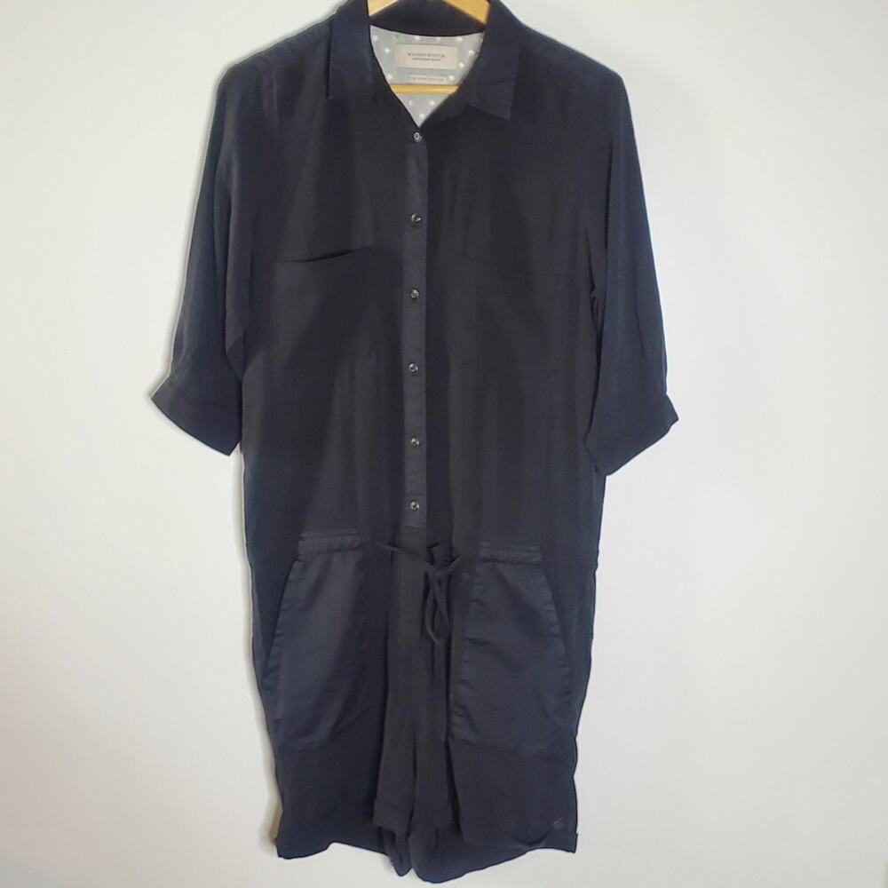 Maison Scotch Button up Utility Romper Black Size MED Great condition